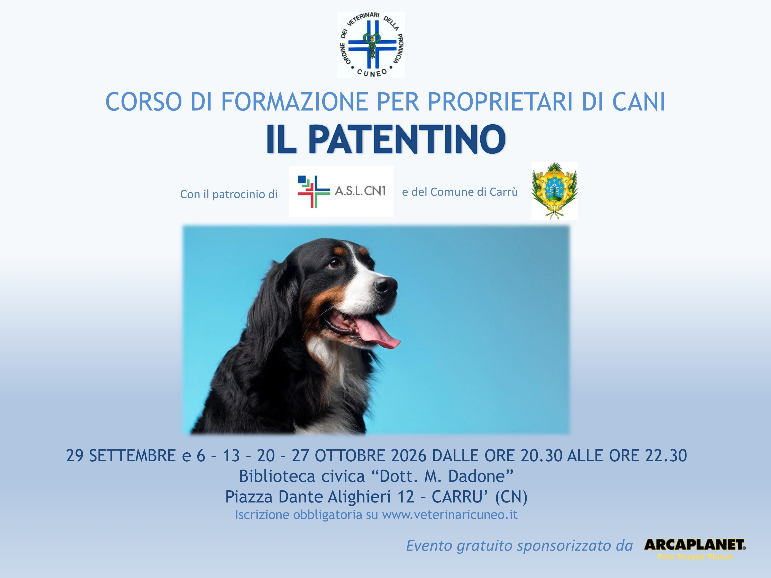 Corso di formazione per proprietari di cani - Il Patentino